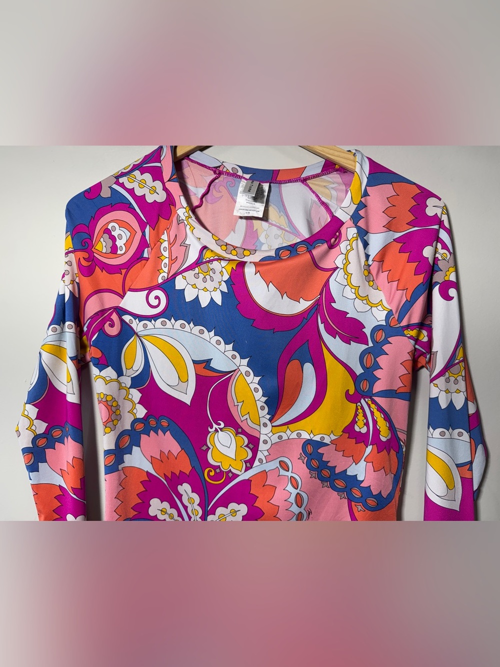 Trina Turk Sevilla Long-sleeve Rashguard Size Large - Picture 3 of 12